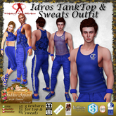 *Goddess* Idros Tank Top & Sweats Oufit - Blue