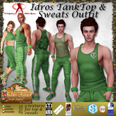 *Goddess* Idros Tank Top & Sweats Oufit - Green