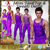 *Goddess* Idros Tank Top & Sweats Oufit - Purple