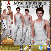 *Goddess* Idros Tank Top & Sweats Oufit - White