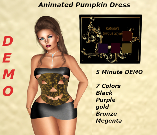 Animated Pumpkin Dress-Add Me-DEMO