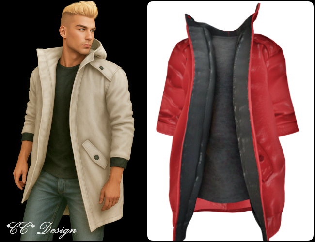 (205) *CC* Tim Hip Hop Street Style Jacket Red-Black