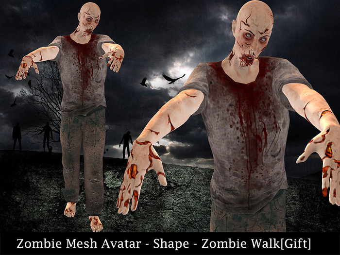 [NF] - ZOMBIE MAN AVATAR -[The Dead Walk]-MESH AVATAR*