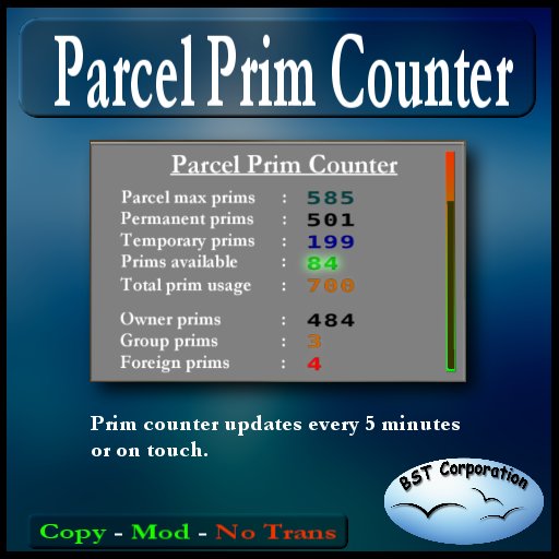 Parcel Prim Counter [Boxed]