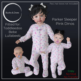 [Bucks & Does] - Parker Sleeper Dinos Pink 