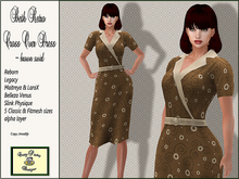Crazy Pastry Designs Beth Retro Cross Over Dress - Brown Swirl