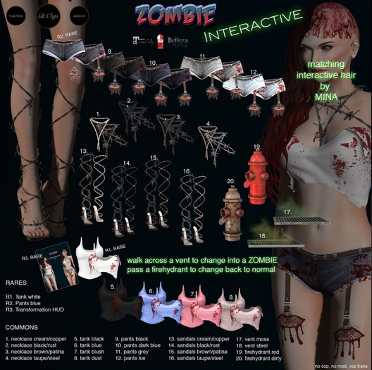 14. S&P Zombie sandals black/rust Lara