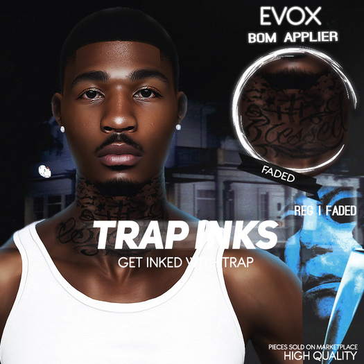 Trap Ink's - Blessed Neck Tat