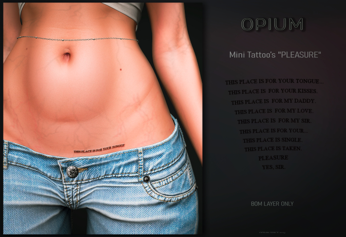 OPIUM Artful_Mini Tattoos "PLEASURE"