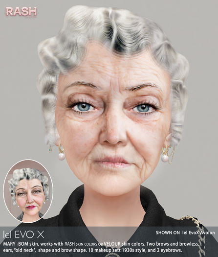DEMO_ RASH Mary -FACE / / RASH SKIN/(Lelutka X  //EvoX -ADD