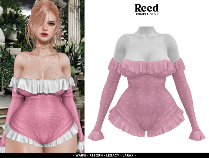 REED - OLIVE // PINK HEARTS