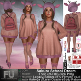 Sakura School Dream Outfit Hat Dress Backpack Stockings Legacy Maitreya Larax Belleza i/f/v Tonic ebody reborn Slink TMP