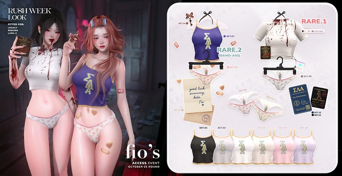 .:Fio's - Rush Week Look GACHA - set6:.