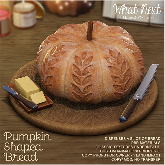 {wn} Pumpkin-Shaped Bread (wear to unpack)