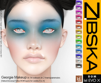 Zibska Evo X ~ Georgie Makeup Makeup in 14 colors in 2 transparencies with tattoo and universal tattoo BOM