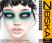 Zibska Evo X ~ Ariant Makeup in 12 colors in 2 transparencies