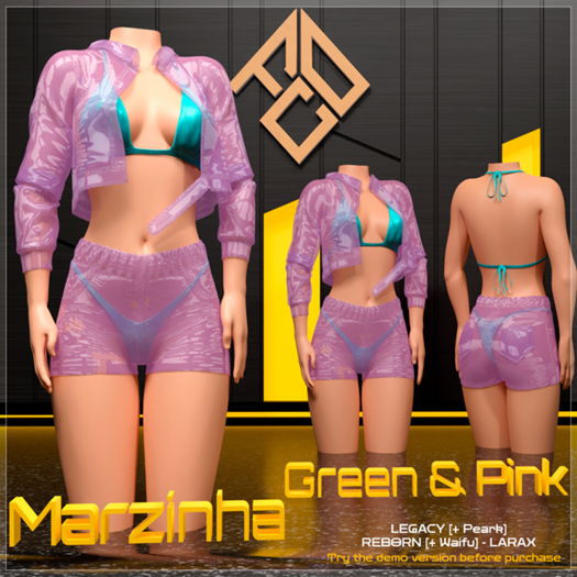 :: [F.C.O.] Marzinha Set [Green & Pink] ::
