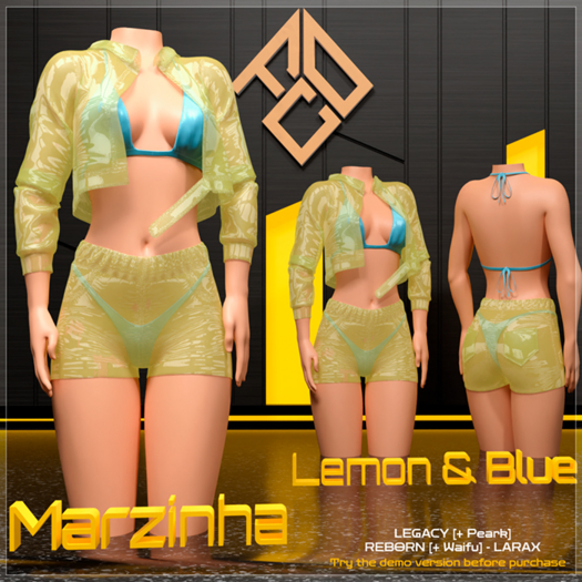 :: [F.C.O.] Marzinha Set [Lemon & Blue] ::