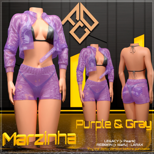 :: [F.C.O.] Marzinha Set [Purple & Gray] ::