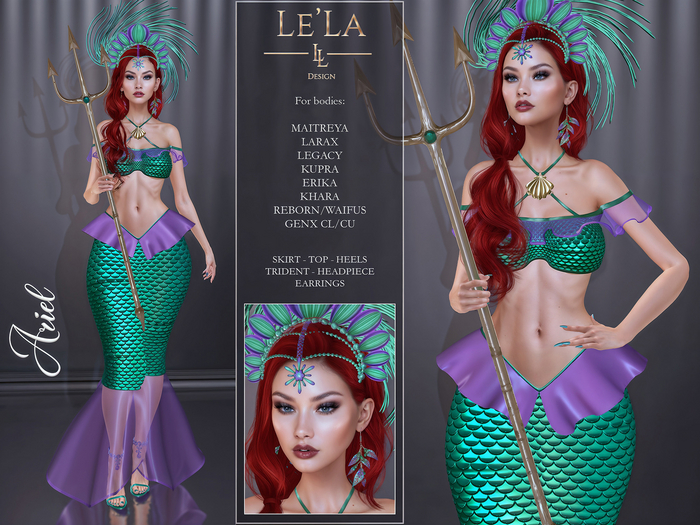{Le'La} Ariel Costume ♥Halloween Costume♥