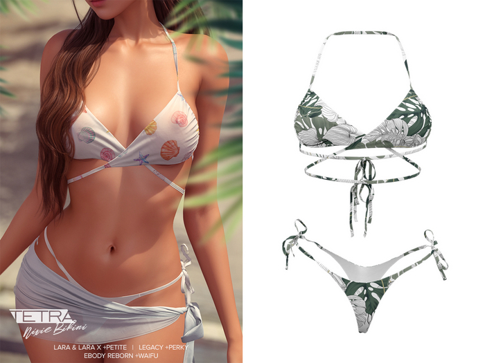 TETRA - Nixie Bikini (Monstera Pattern)