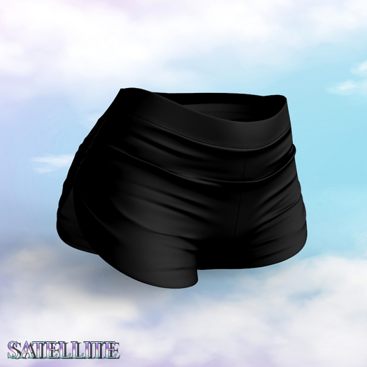 Black Scrunchy Shorts Reborn