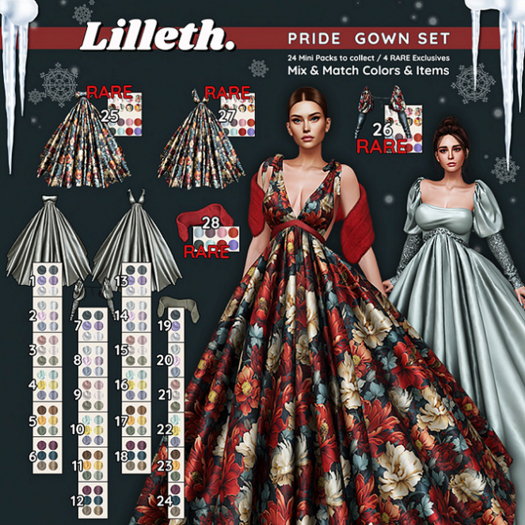 25. Lilleth PRIDE Gown1  Floral - Legacy RARE