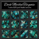 *Wallflowers* Dark Marbled Turquoise