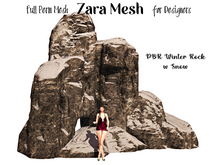 ZM PBR Winter Rock w Snow FULL PERM MESH