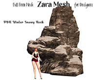 ZM PBR Winter Snowy Rock FULL PERM MESH