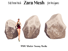 ZM PBR Winter Snowy Rocks FULL PERM MESH