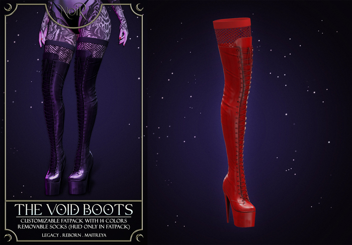 NOIR - The Void boots - red