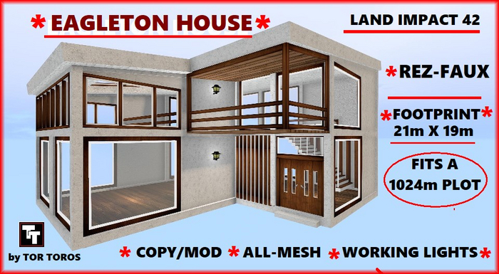 EAGLETON HOUSE  42Li  (Boxed) LOW PRIM HOUSE
