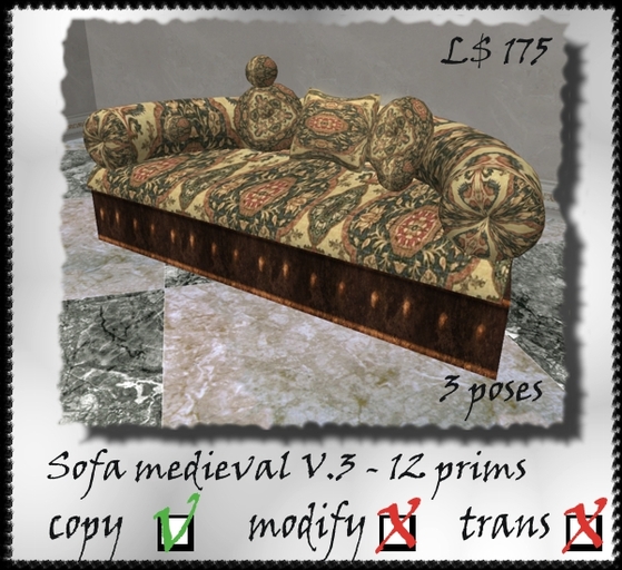 Lamor - Box sofa medieval V3