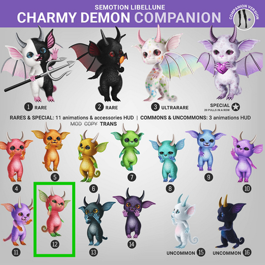 SEmotion Libellune Charmy Demon Companion #12