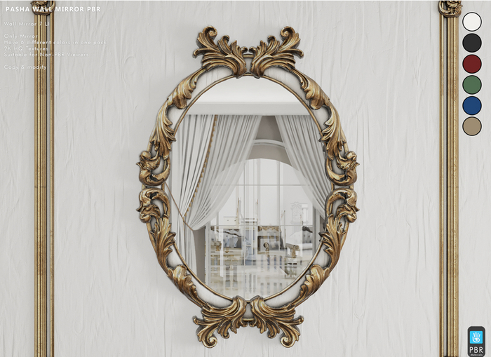 Pasha Wall Mirror 7 LI 6 Colors [Erfe Design] *