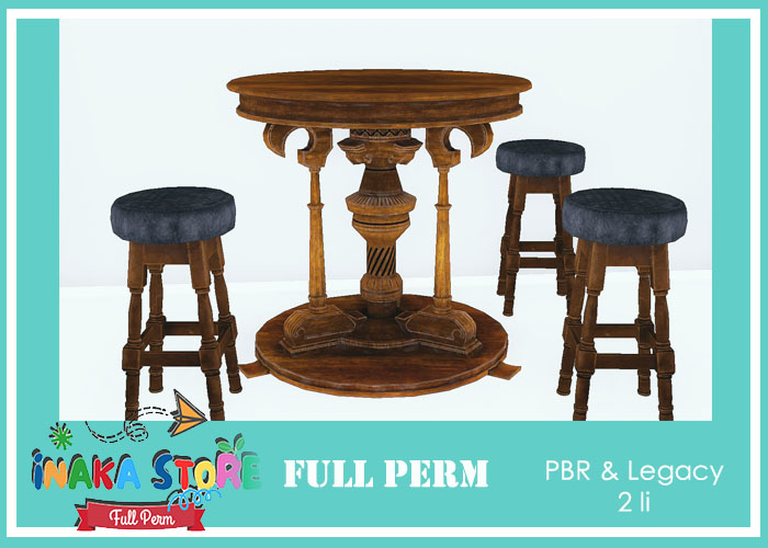 STOOL AND TABLE BAR FULL PERM INAKA STORE (add)