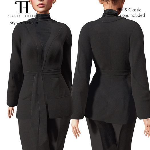 Thalia Heckroth - Bry wrap blazer BLACK
