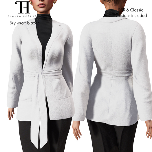Thalia Heckroth - Bry wrap blazer WHITE