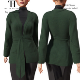 Thalia Heckroth - Bry wrap blazer EVERGREEN