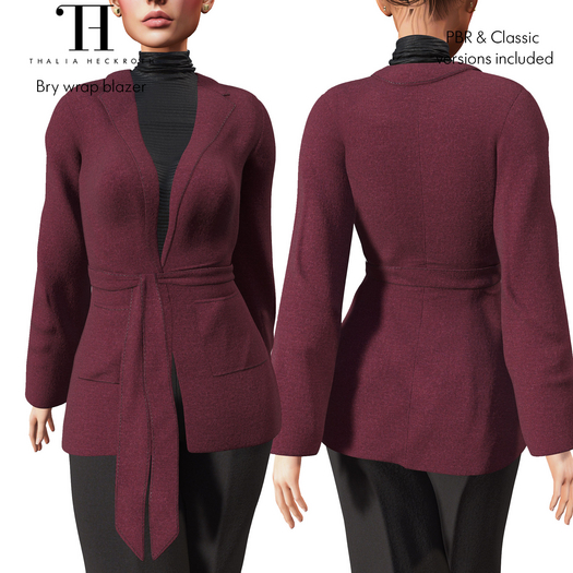 Thalia Heckroth - Bry wrap blazer BURGUNDY
