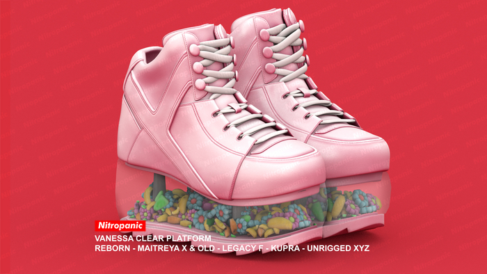 NitroPanic_Vanessa Clear Platform Pink