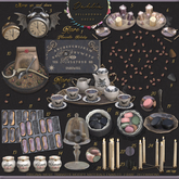 Dahlia - Belladonna - Bat Clock - Gold 4