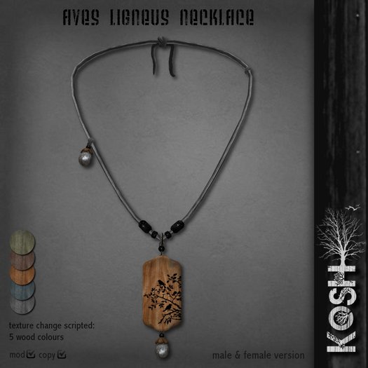 KOSH- AVES LIGNEUS NECKLACE