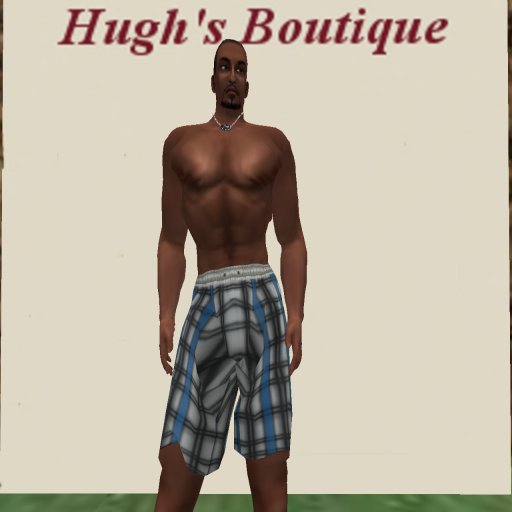 BAGGY PLAID SHORTS BLUE