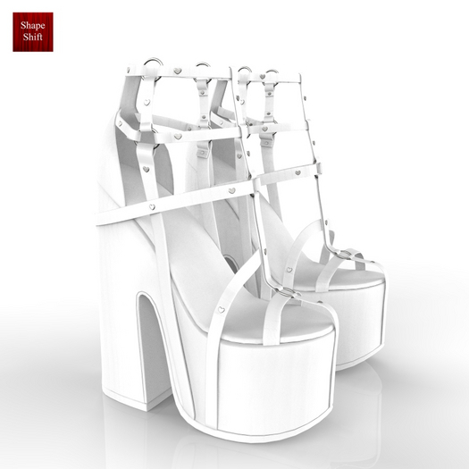 White Block Heels REBORN