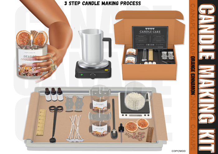[Canape] Candle Making Kit - Orange Cinnamon