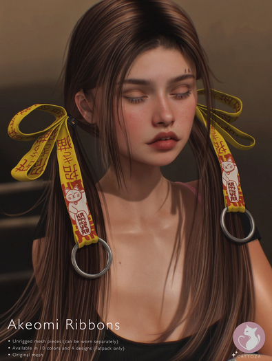 Cattoza - Akeomi Ribbons / Yellow