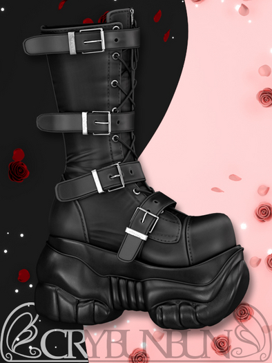 CryBunBun - [Censor Doll Boots] [Black] Unpacker HUD