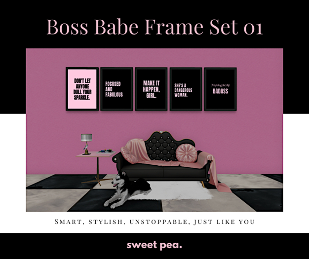Sweet Pea. Boss Babe Frames Set 01 